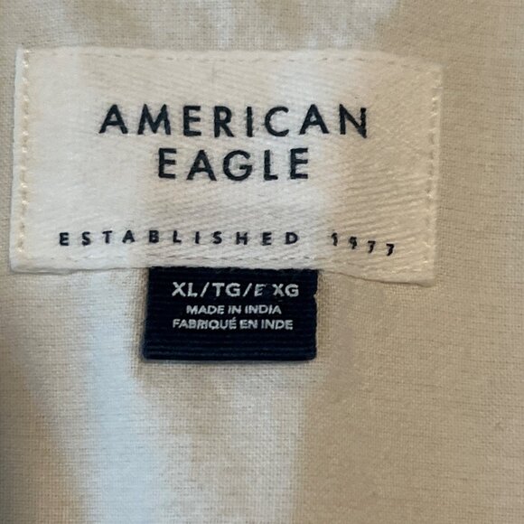 Vintage Striped American Eagle Short Sleeve Button Up Shirt With Retro Vertical - Picture 3 of 7